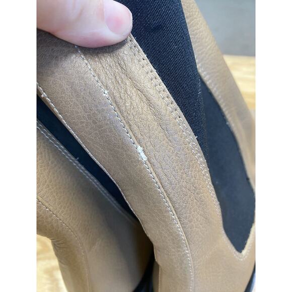 Paloma Barcelo Platform Chelsea Boots Women's 38 Brown Leather Round Toe S72 - Picture 2 of 7